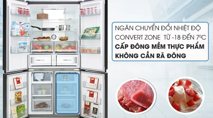 Sử dụng tiện lợi ngăn cấp đông mềm